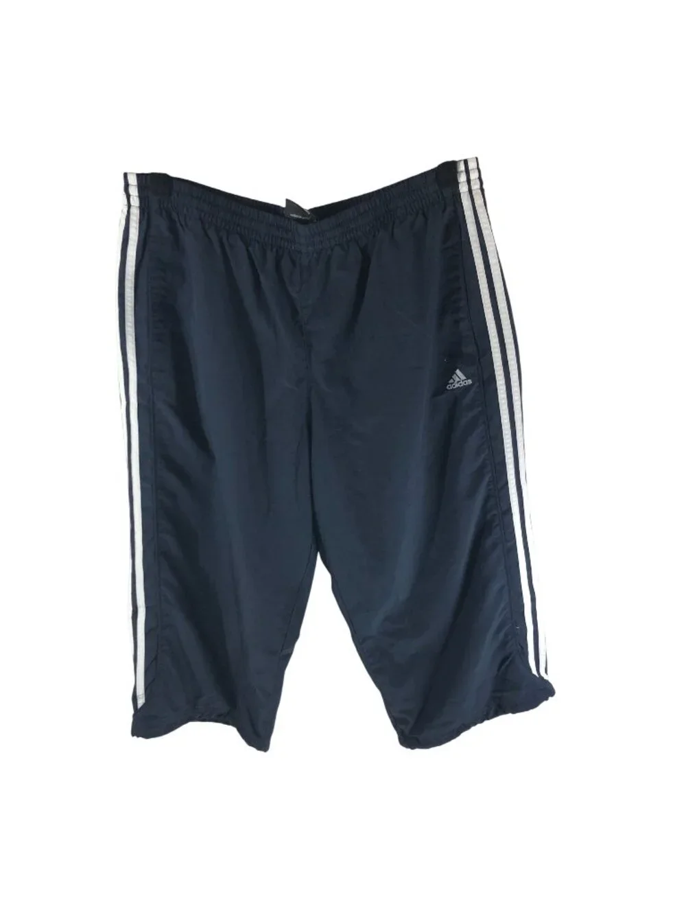 Adidas VTG Clima365 3/4 Track Pants Mens 2XL Navy Blue Baggy Shell Shorts Y2K